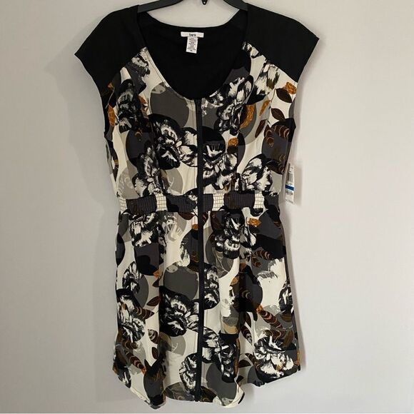 Bar III Women’s Floral Mini Sleeveless Zipper Front Dress size XL - Picture 1 of 3